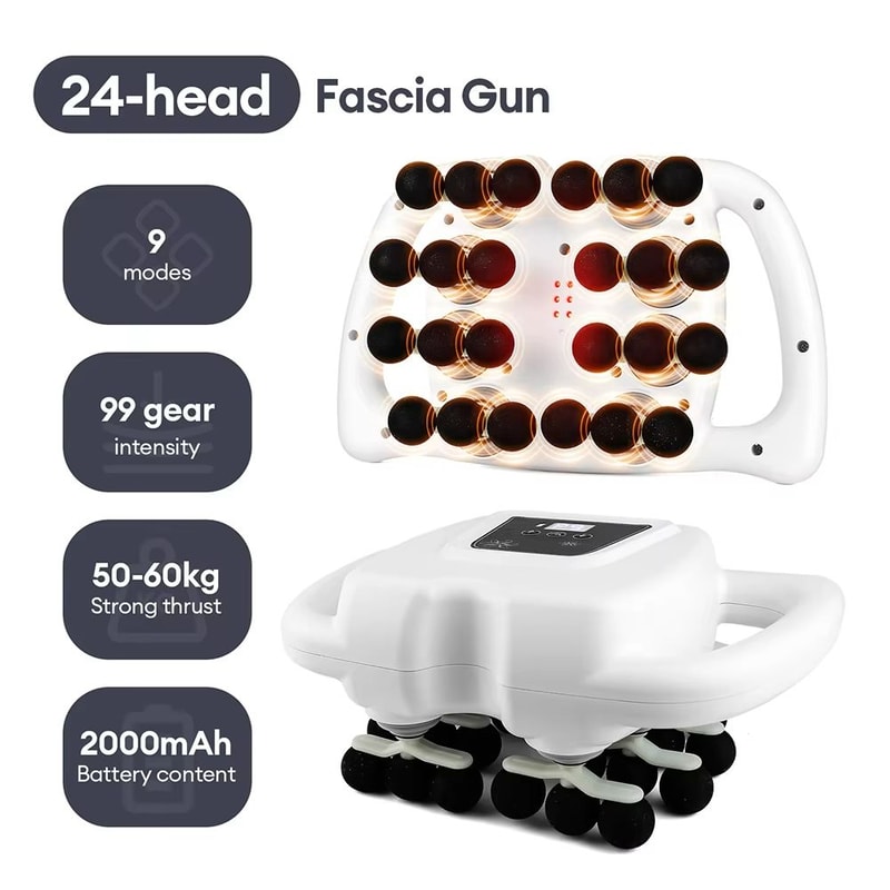 Ultimate 42 Heads Fascia Gun High Frequency Vibration Full Body Recovery Massager 23