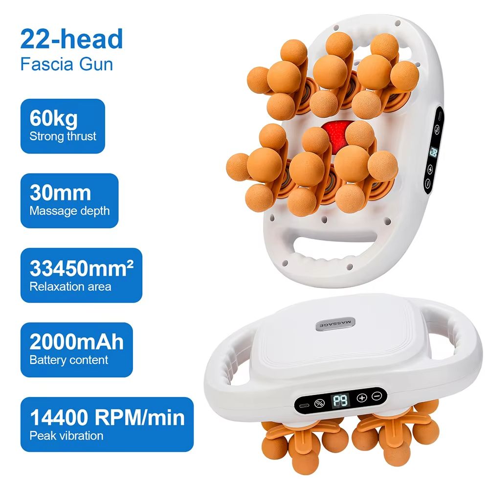 Ultimate 42 Heads Fascia Gun High Frequency Vibration Full Body Recovery Massager 25
