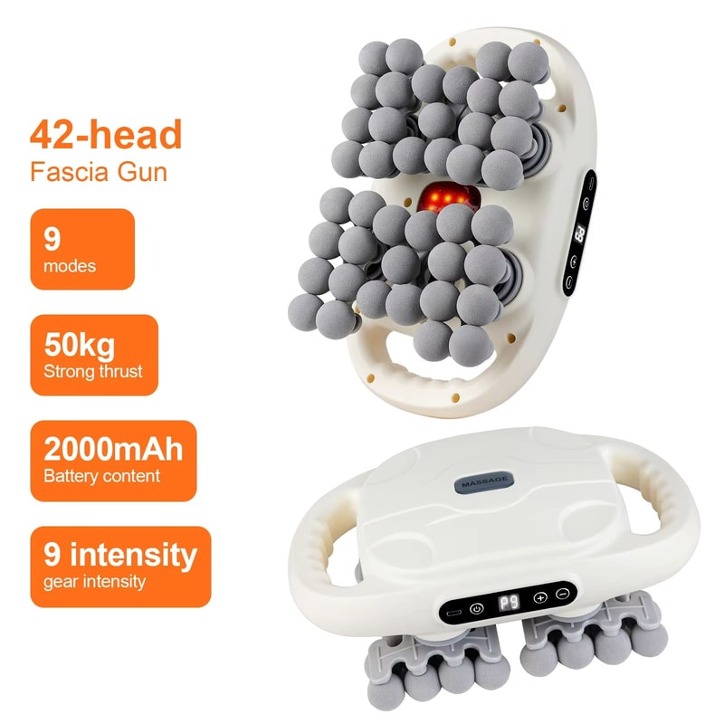 Ultimate 42 Heads Fascia Gun High Frequency Vibration Full Body Recovery Massager 28