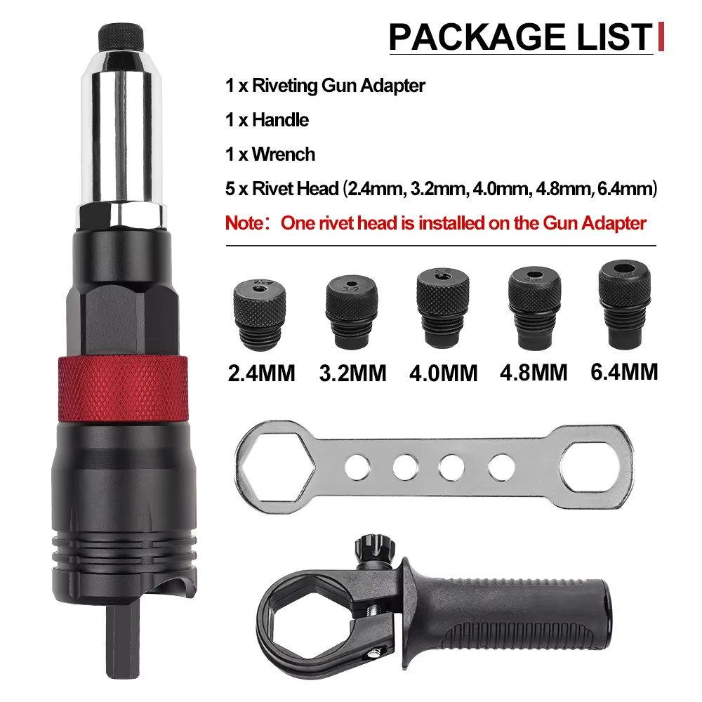 PowerDrill Rivet Nut Converter Electric Rivet Nut Adapter For Cordless Drill 7