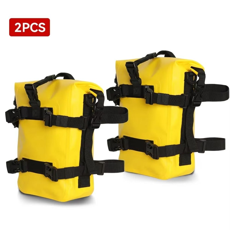 AdventureGuard 8L Waterproof Motorcycle Side Bag Crash Bar Saddle Tool Pack 9