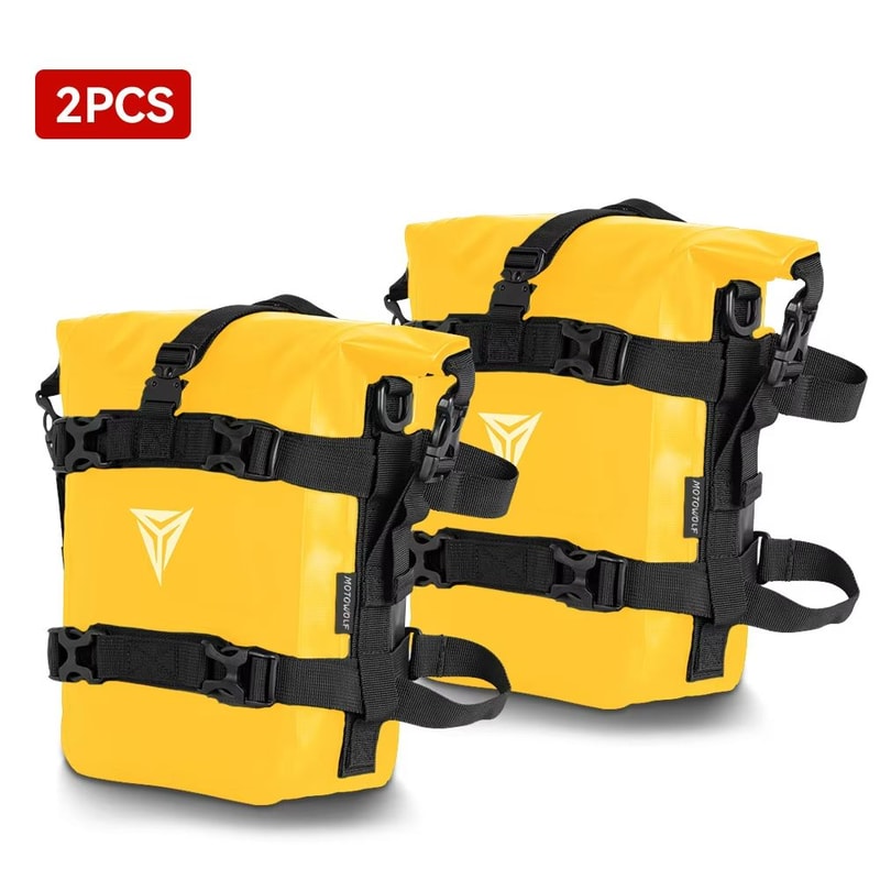 AdventureGuard 8L Waterproof Motorcycle Side Bag Crash Bar Saddle Tool Pack 11