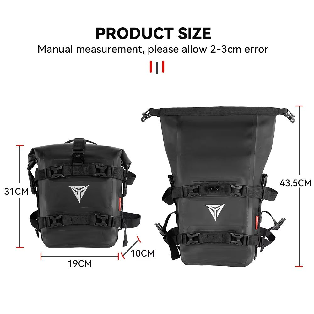 AdventureGuard 8L Waterproof Motorcycle Side Bag Crash Bar Saddle Tool Pack 1