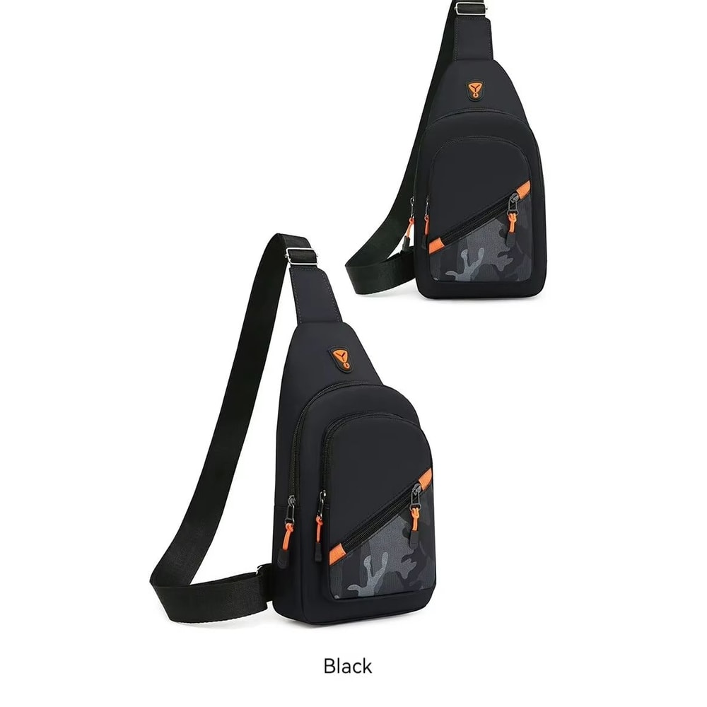 Rilibegan Nylon Mens Chest Bag Trendy Lightweight WaterResistant Crossbody For Daily Travel Use 7