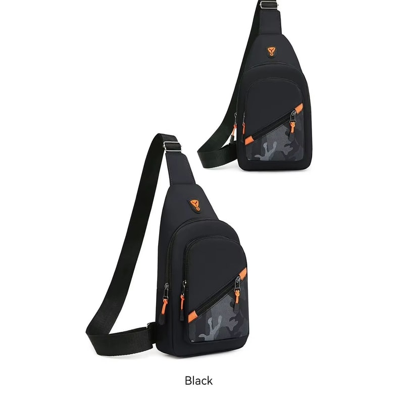 Rilibegan Nylon Mens Chest Bag Trendy Lightweight WaterResistant Crossbody For Daily Travel Use 7