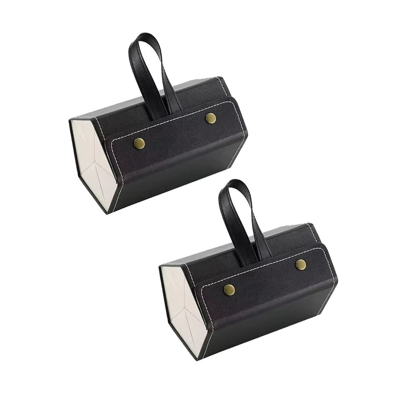 Elegant PU Leather Multi Grid Glasses And Jewelry Organizer Box 11