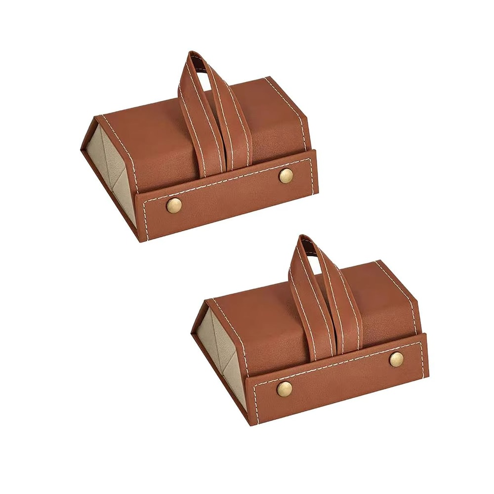 Elegant PU Leather Multi Grid Glasses And Jewelry Organizer Box 12