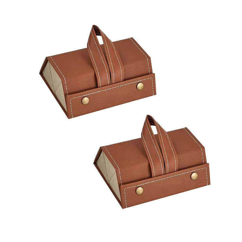 Elegant PU Leather Multi Grid Glasses And Jewelry Organizer Box 12