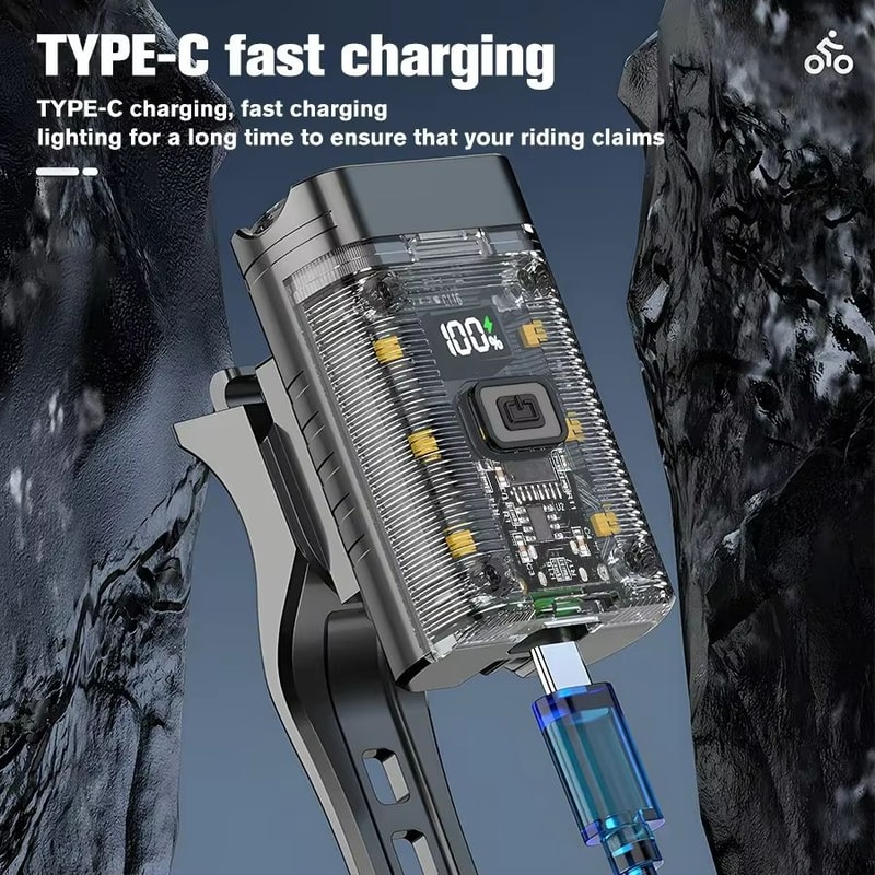 UltraBright T6 LED Rechargeable Bike Headlight Compact Bright MTB Front Light For Night Riding 3