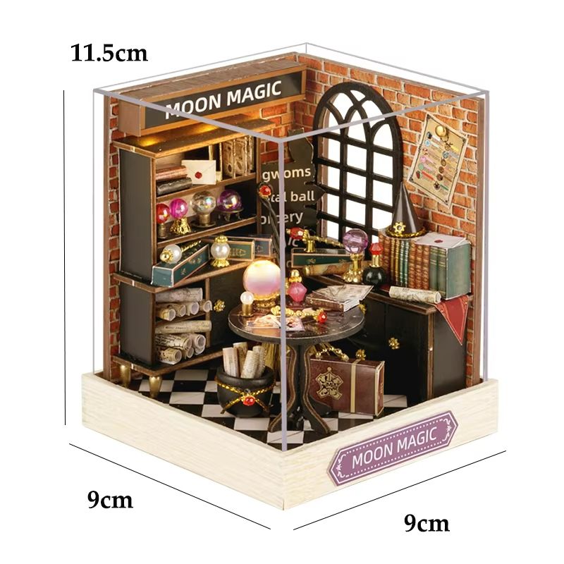 CozyDream DIY Miniature Dollhouse Kit With Furniture Lights 3D Wooden Puzzle Home 19