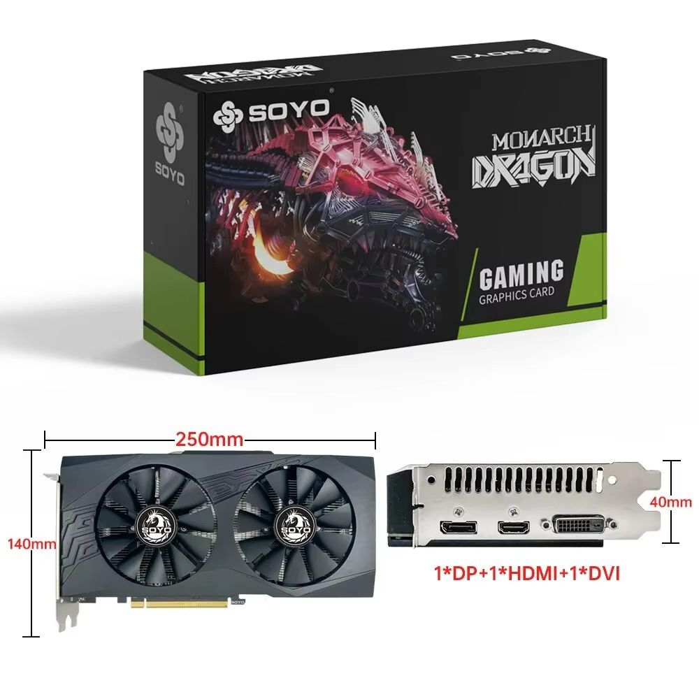 SOYO Radeon RX 580 8GB GDDR5 Mid Range Gaming GPU 2