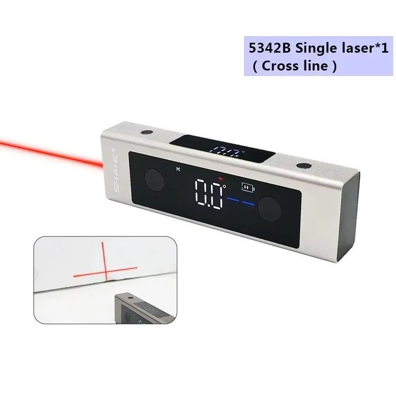 SHAHE Precision Laser Inclinometer And Digital Protractor With 2 In 1 Laser Level And Type C Chargi 8