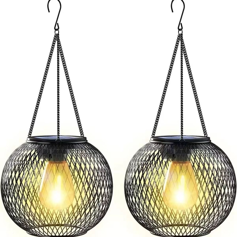 WarmGlow Ortiny Solar Lantern Decorative Hanging Waterproof Outdoor Light 6