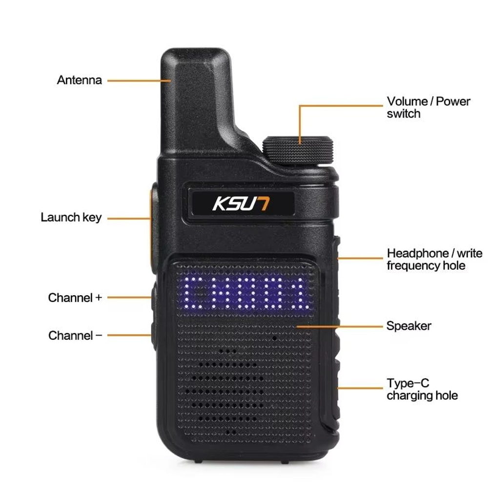 Compact LongRange Walkie Talkies KSUT PMR446 Portable TwoWay Radios For Outdoor Emergency Use 1