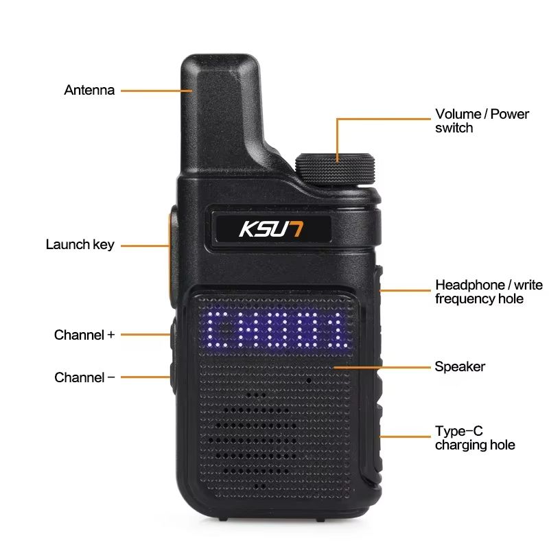 Compact LongRange Walkie Talkies KSUT PMR446 Portable TwoWay Radios For Outdoor Emergency Use 1
