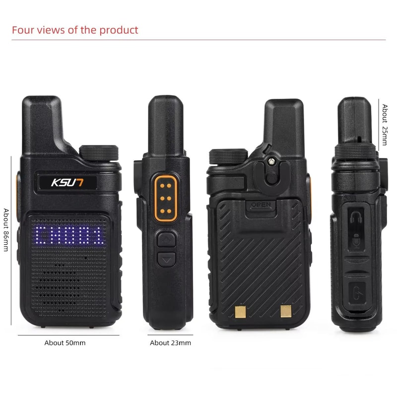 Compact LongRange Walkie Talkies KSUT PMR446 Portable TwoWay Radios For Outdoor Emergency Use 2