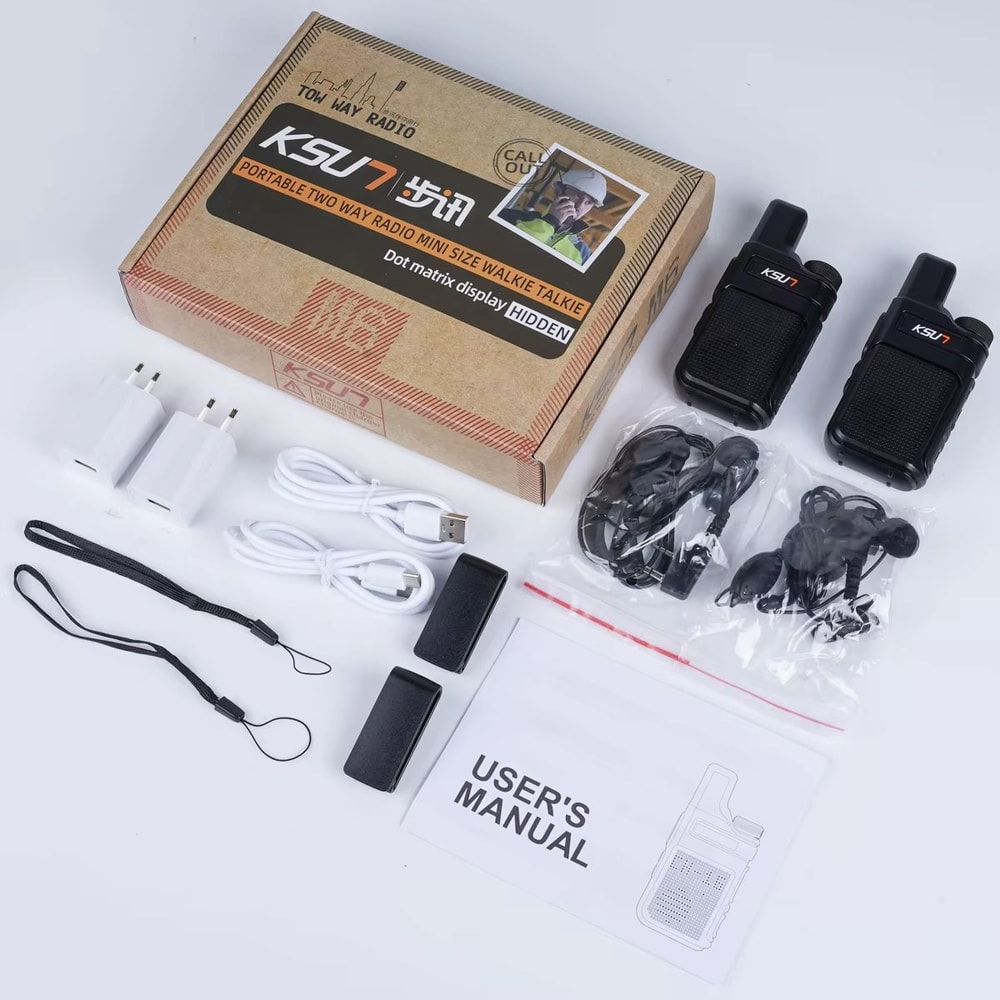 Compact LongRange Walkie Talkies KSUT PMR446 Portable TwoWay Radios For Outdoor Emergency Use 5