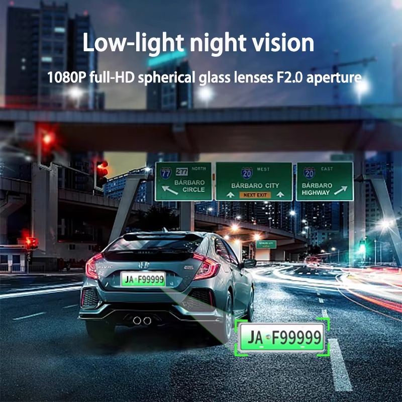 1080P DualTriple Lens Car Dash Cam With Night Vision Optional Rear Camera 2