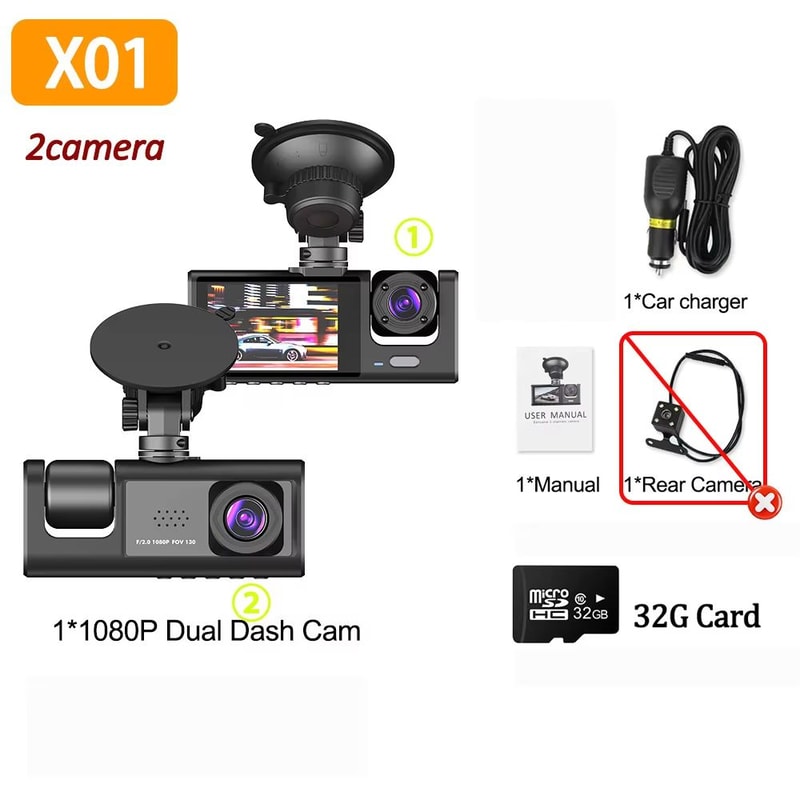 1080P DualTriple Lens Car Dash Cam With Night Vision Optional Rear Camera 8