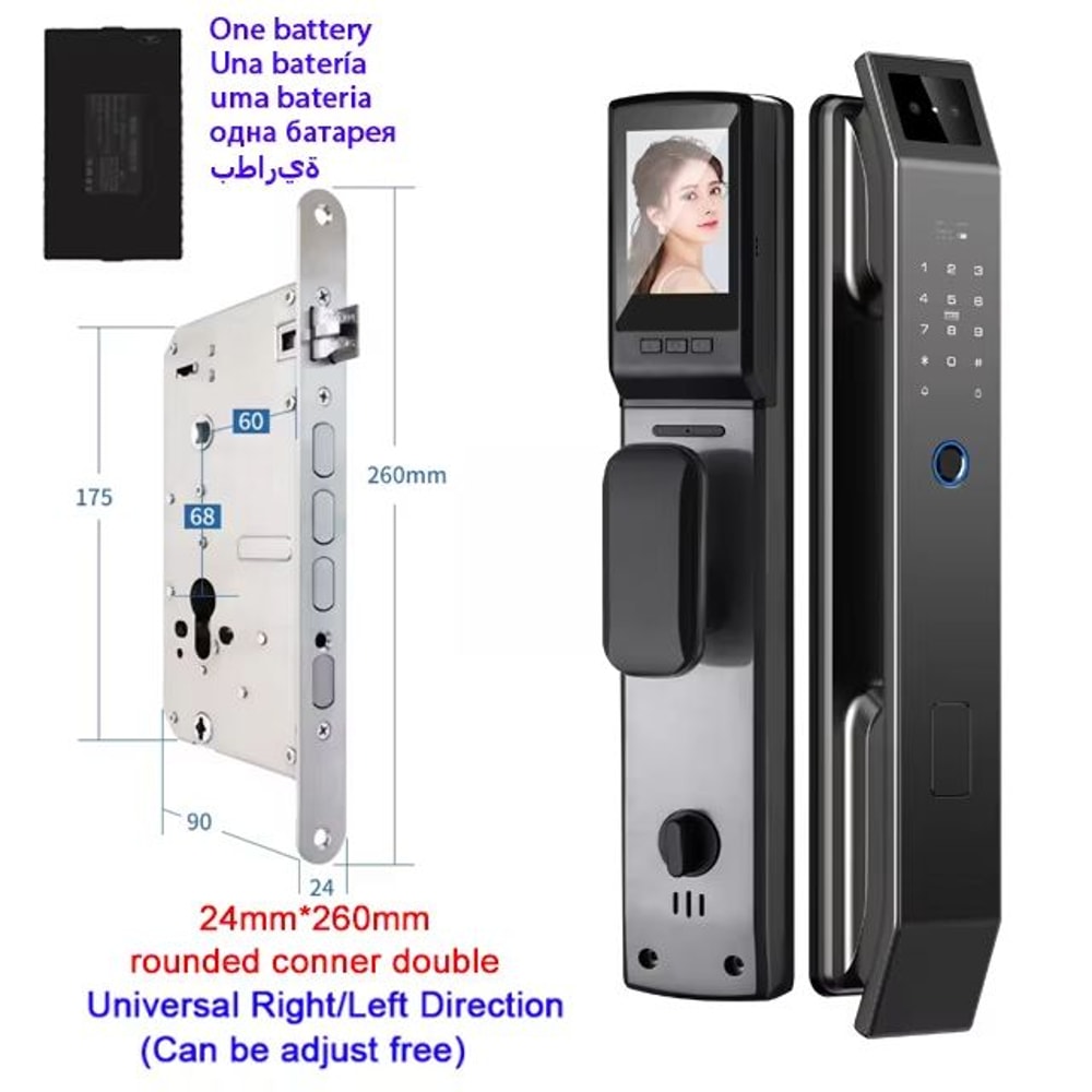 3D Face Recognition Unlock Digital Door Lock With Camera FIngerprint Password Unlock Keyless Electr 9