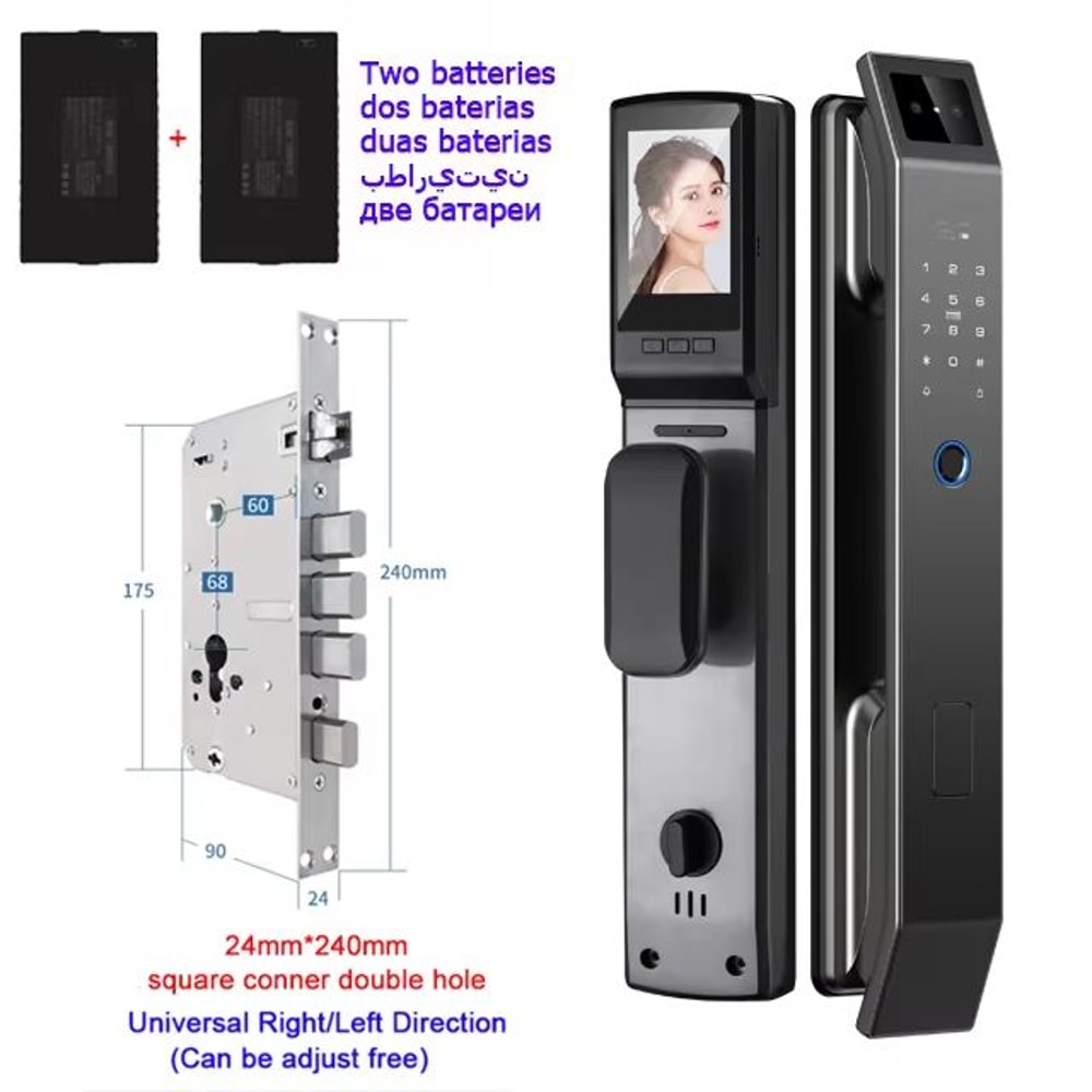 3D Face Recognition Unlock Digital Door Lock With Camera FIngerprint Password Unlock Keyless Electr 13