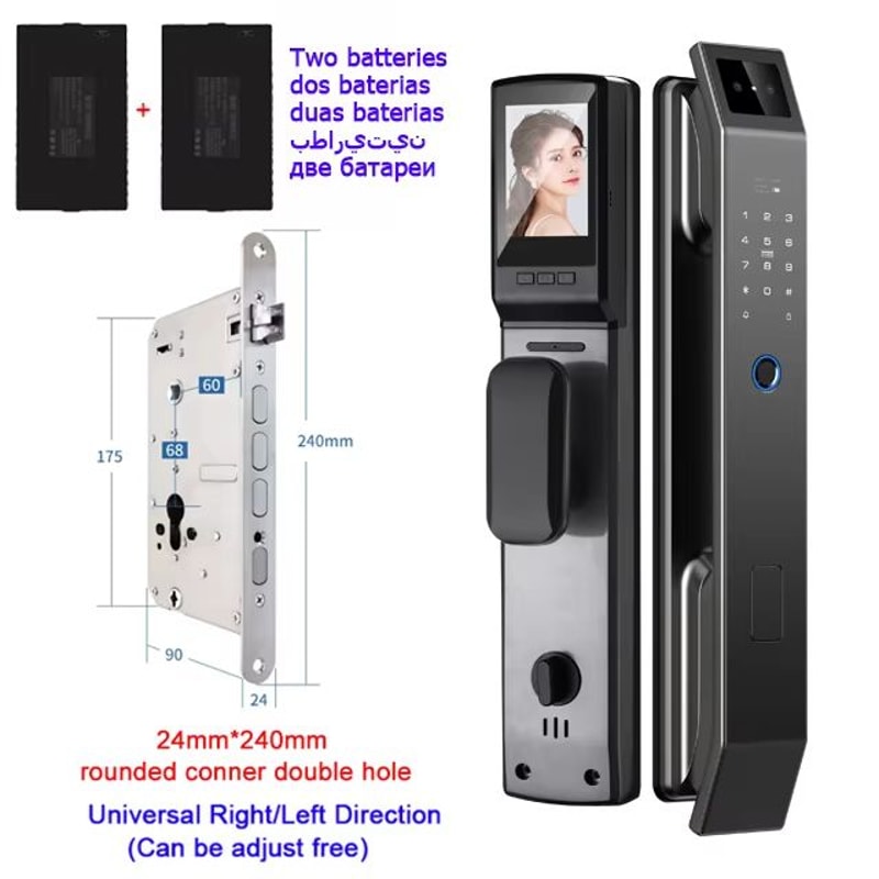 3D Face Recognition Unlock Digital Door Lock With Camera FIngerprint Password Unlock Keyless Electr 14
