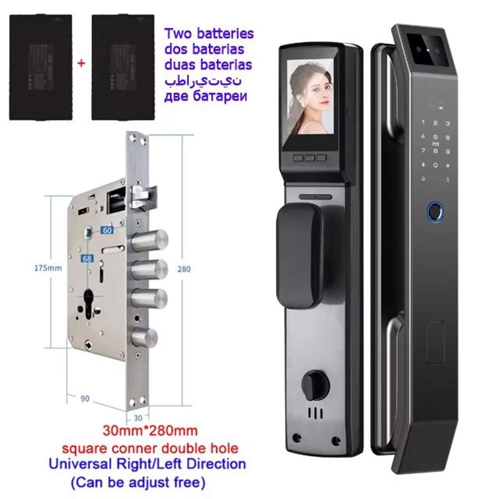 3D Face Recognition Unlock Digital Door Lock With Camera FIngerprint Password Unlock Keyless Electr 18