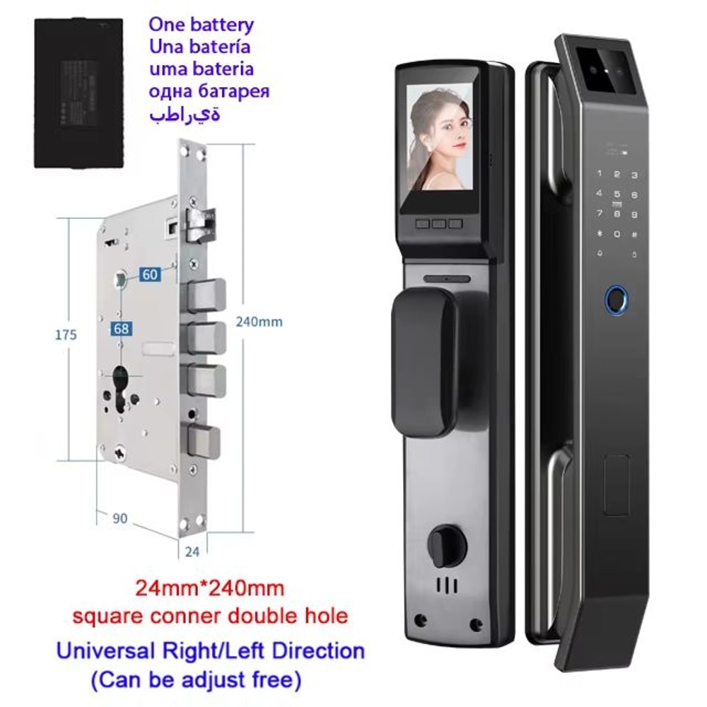3D Face Recognition Unlock Digital Door Lock With Camera FIngerprint Password Unlock Keyless Electr 6