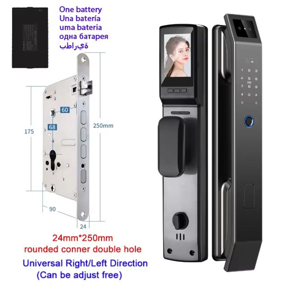 3D Face Recognition Unlock Digital Door Lock With Camera FIngerprint Password Unlock Keyless Electr 8