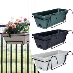 hanging planter for balcony railing fence planter basket window box flower pot 6l for garden and yard
