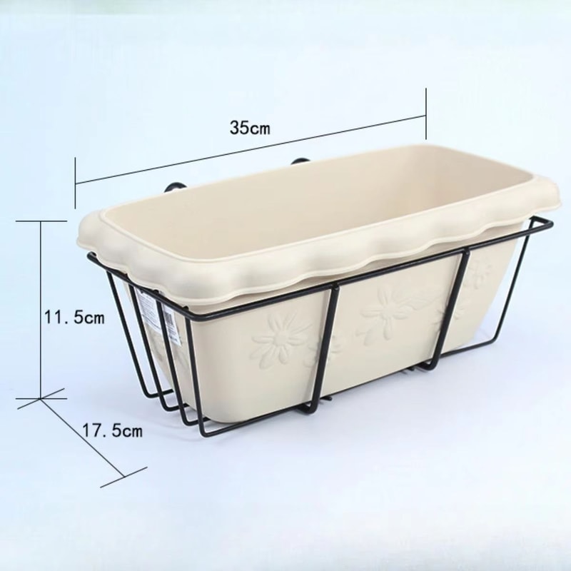 Hanging Planter For Balcony Railing Fence Planter Basket Window Box Flower Pot 6L For Garden And Ya 16