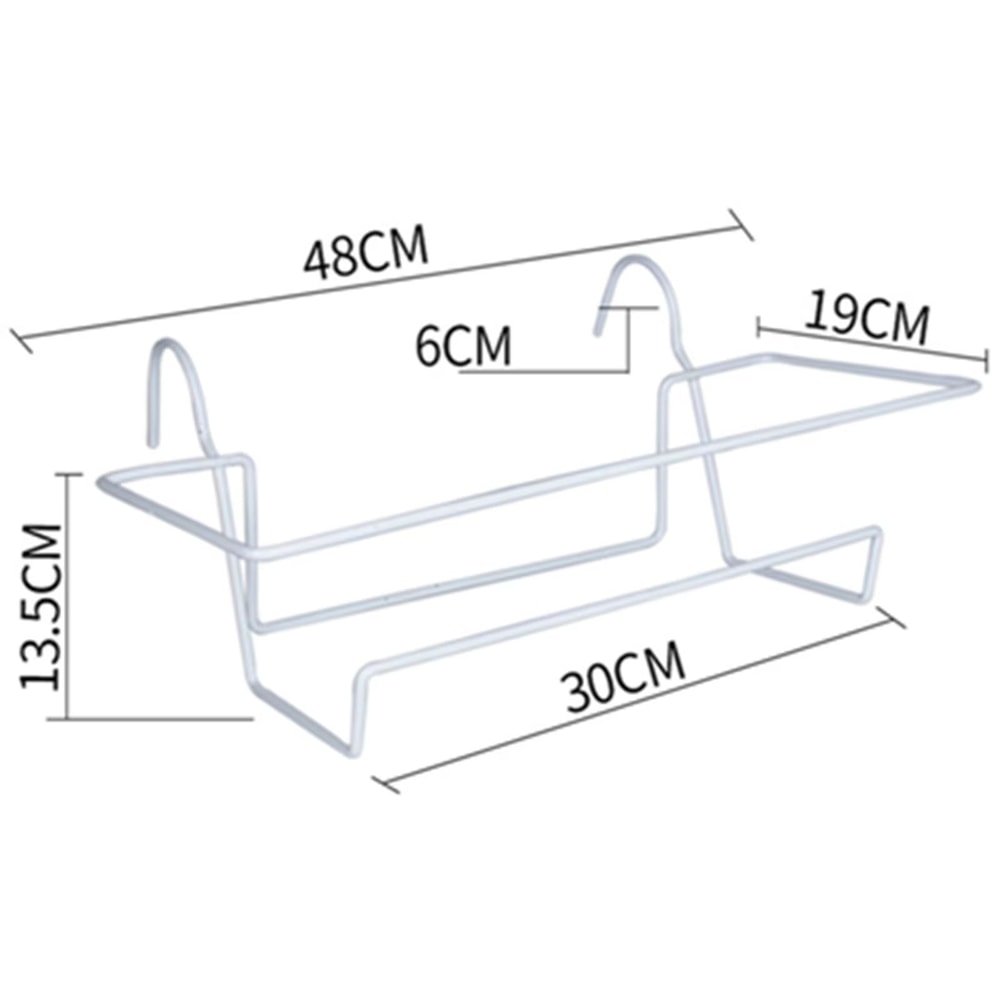 Hanging Planter For Balcony Railing Fence Planter Basket Window Box Flower Pot 6L For Garden And Ya 18