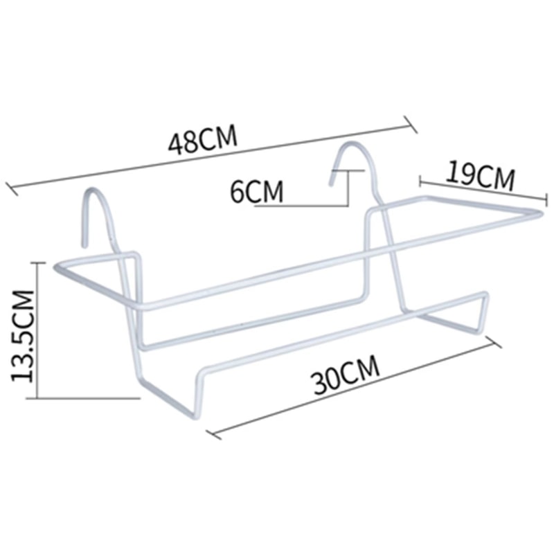 Hanging Planter For Balcony Railing Fence Planter Basket Window Box Flower Pot 6L For Garden And Ya 18