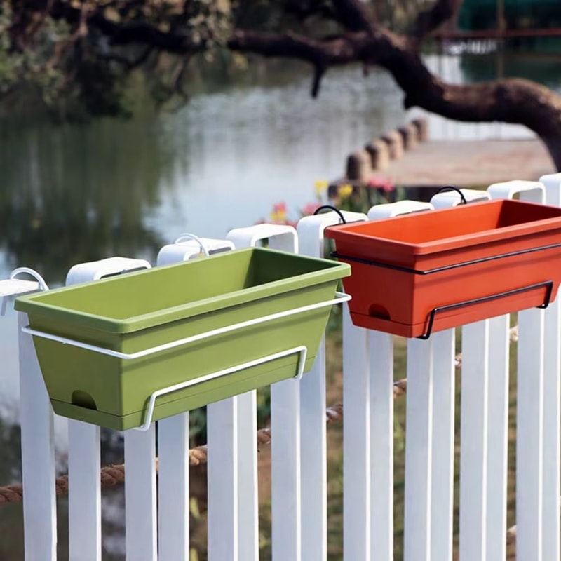 Hanging Planter For Balcony Railing Fence Planter Basket Window Box Flower Pot 6L For Garden And Ya 3