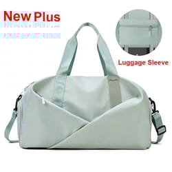 women sports gym bag travel duffel tote dry wet separation weekend fitness shoulder bag with shoe compartment