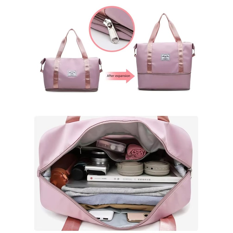 UNIXINU Carry On Travel Duffle Bag Waterproof Nylon Sports Gym Tote Large Capacity Luggage Handbag 4