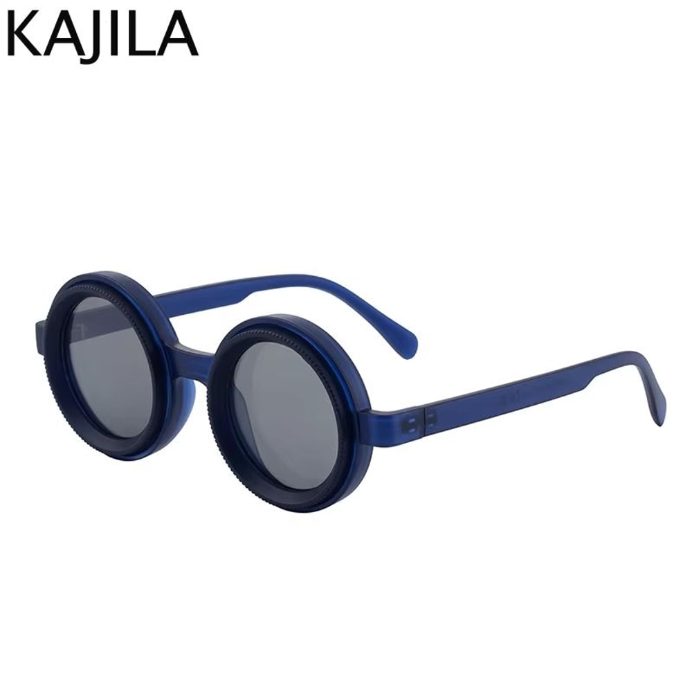 Polarized Small Frame Steampunk Round Sunglasses Adjustable Dimming UV400 Light Reducing Eyewear Fo 12