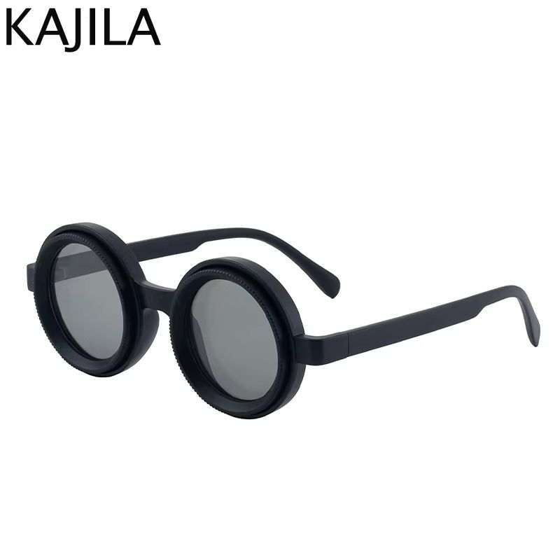 Polarized Small Frame Steampunk Round Sunglasses Adjustable Dimming UV400 Light Reducing Eyewear Fo 6