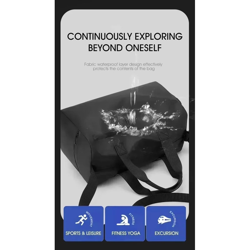 Large Capacity Oxford Travel Duffel Waterproof Sports Bag Thickened Fabric Luggage Gym Bag 3