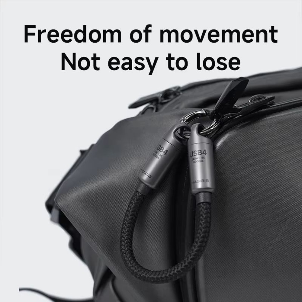 Hagibis Short USB4 Portable Keychain Cable CtoC 240W 80Gbps For Thunderbolt 45 IPhone 16 Pro 2