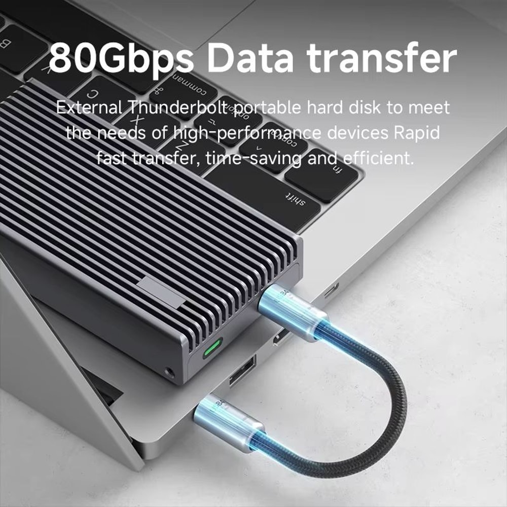 Hagibis Short USB4 Portable Keychain Cable CtoC 240W 80Gbps For Thunderbolt 45 IPhone 16 Pro 3