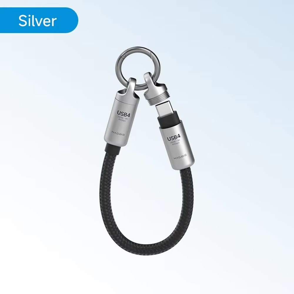 Hagibis Short USB4 Portable Keychain Cable CtoC 240W 80Gbps For Thunderbolt 45 IPhone 16 Pro 6