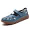 Women Summer Breathable Leather Sandals Non Slip Casual Roman Open Toe Flats 10
