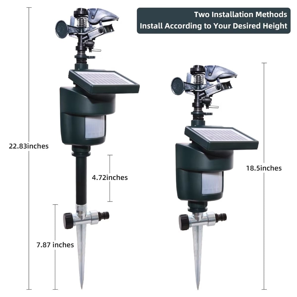 Solar Motion Sensor Sprinkler EcoFriendly Jet Spray Animal Repeller With Solar Panel For Garden Y 1
