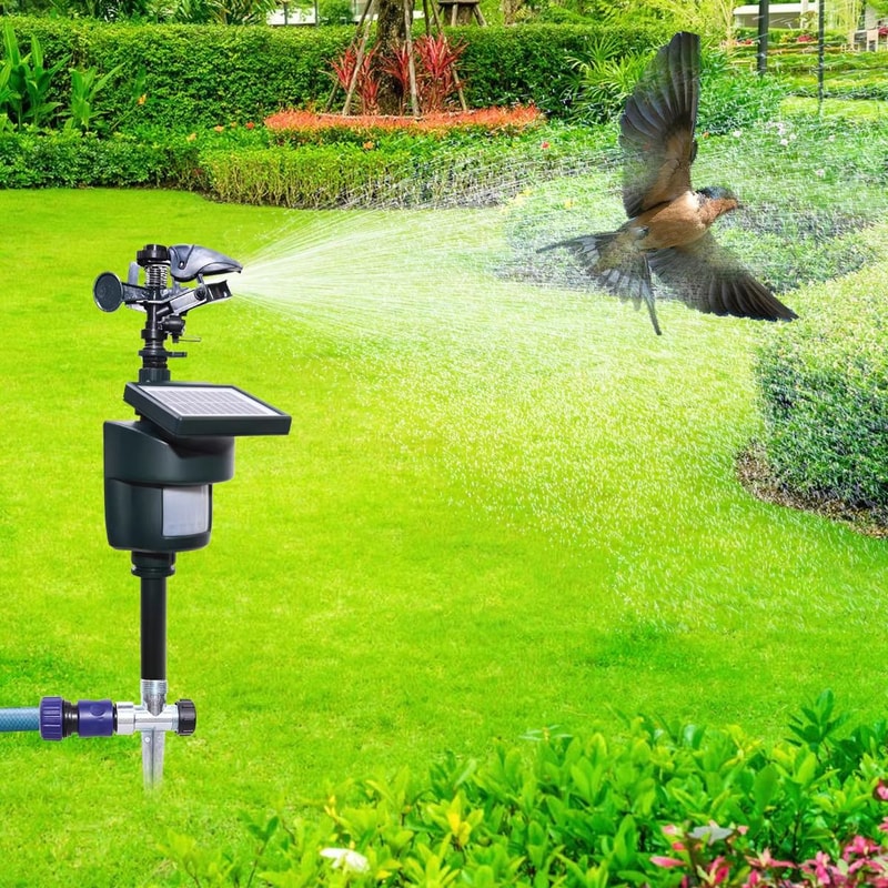 Solar Motion Sensor Sprinkler EcoFriendly Jet Spray Animal Repeller With Solar Panel For Garden Y 4