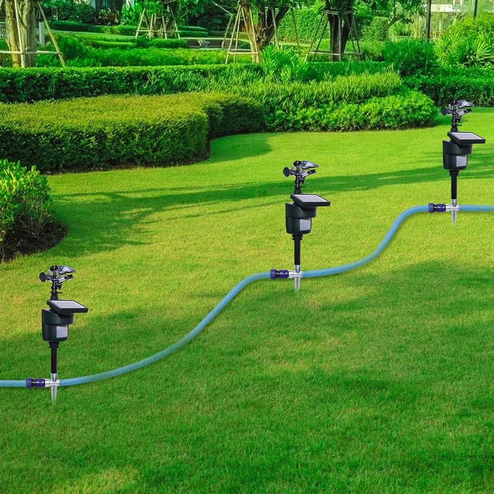 Solar Motion Sensor Sprinkler EcoFriendly Jet Spray Animal Repeller With Solar Panel For Garden Y 5