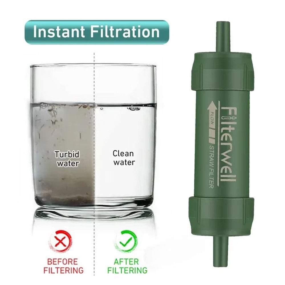Portable Outdoor Water Filter Straw Mini Camping Hiking Water Purifier For Survival And Emergency 2