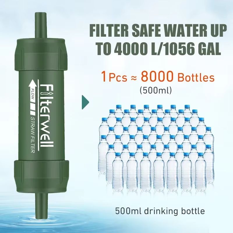 Portable Outdoor Water Filter Straw Mini Camping Hiking Water Purifier For Survival And Emergency 3