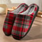 Mens House Slippers Plaid Memory Foam Warm Furry Indoor Bedroom Shoes 2