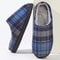 Mens House Slippers Plaid Memory Foam Warm Furry Indoor Bedroom Shoes 6
